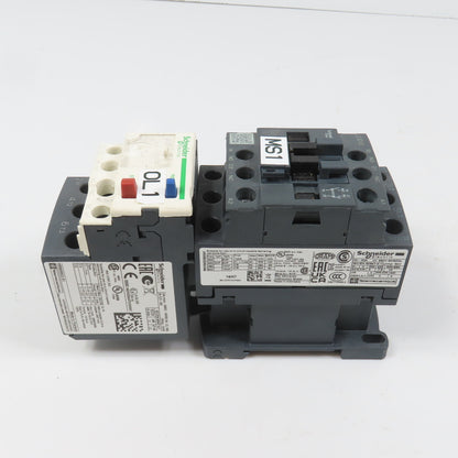 Schneider LC1D18M7 600VAC Contactor 15HP 220V Coil W/ LR3D12 Overload 5.5-8A