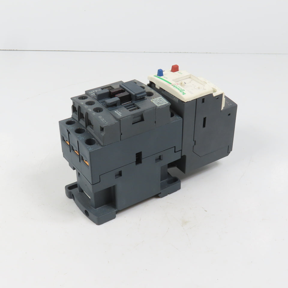 Schneider LC1D18M7 600VAC Contactor 15HP 220V Coil W/ LR3D21 Overload 12-18A