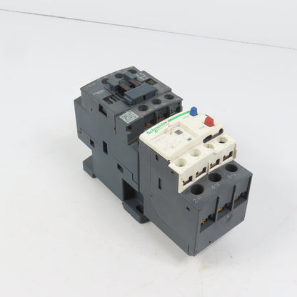 Schneider LC1D18M7 600VAC Contactor 15HP 220V Coil W/ LR3D21 Overload 12-18A