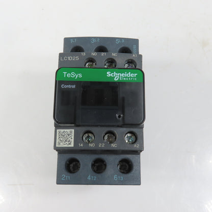 Schneider LC1D25F7 600VAC Contactor 20HP 110V Coil