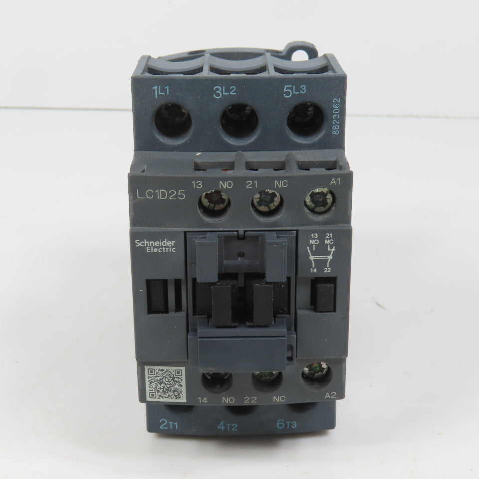 Schneider LC1D25M7 600VAC Contactor 20HP 220V Coil