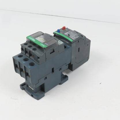 Schneider LC1D25F7 600VAC Contactor 20HP 110V Coil W/ LR3D22 Overload 16-24A