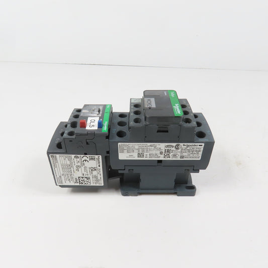 Schneider LC1D32M7 600VAC Contactor 25HP 220V Coil W/ LR3D32 Overload 23-32A