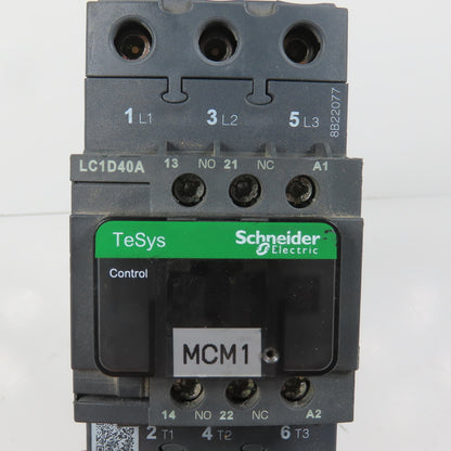 Schneider LC1D40AM7 600VAC Contactor 30HP 220V Coil W/ LR3D332 Overload 23-32A