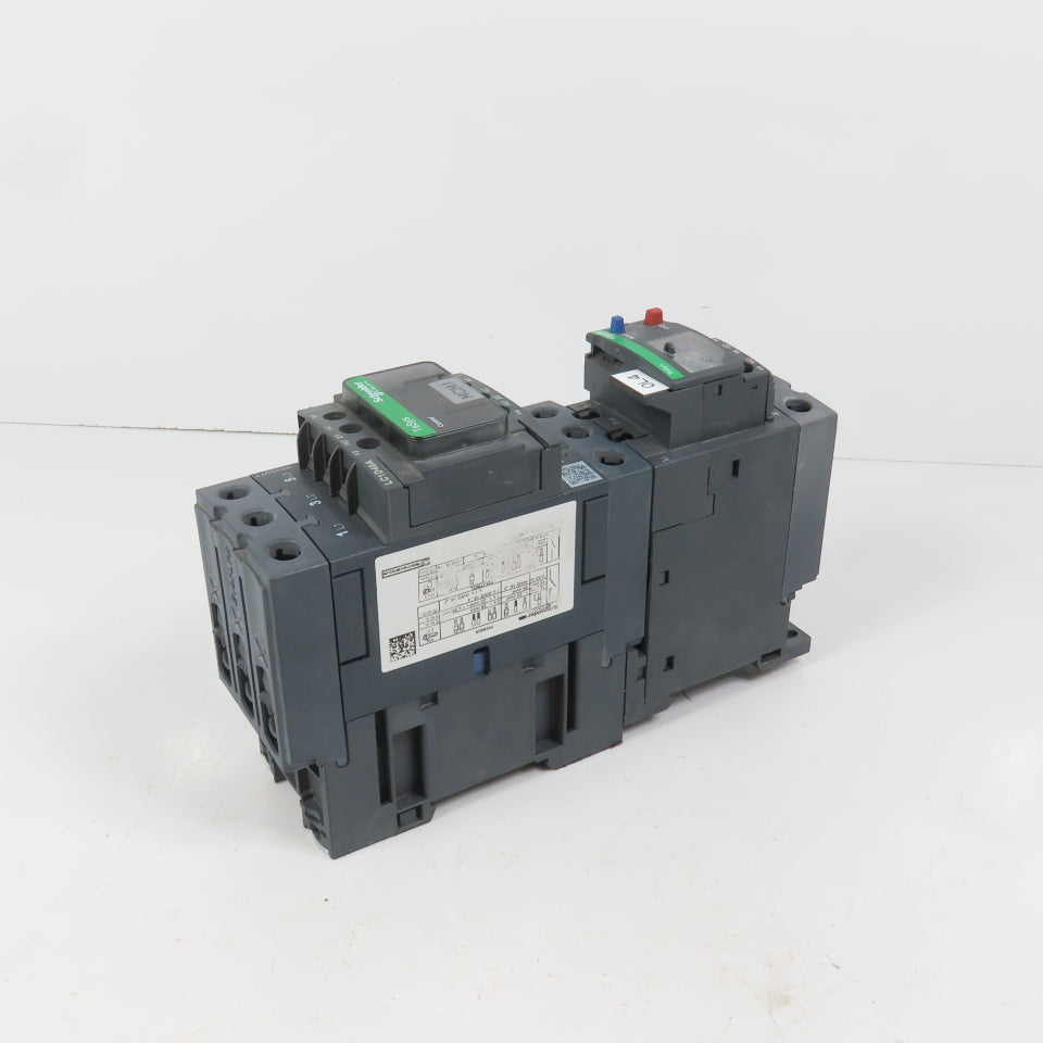 Schneider LC1D40AM7 600VAC Contactor 30HP 220V Coil W/ LR3D332 Overload 23-32A
