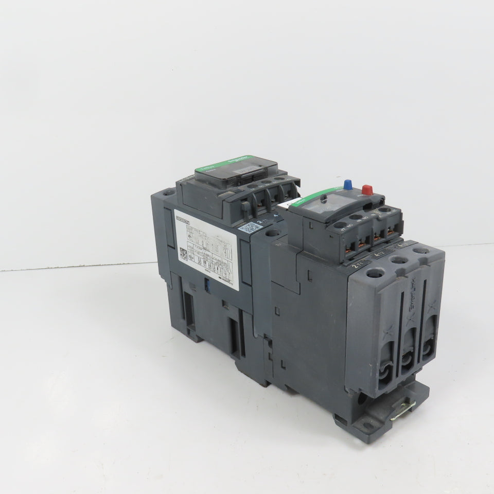 Schneider LC1D40AM7 600VAC Contactor 30HP 220V Coil W/ LR3D332 Overload 23-32A