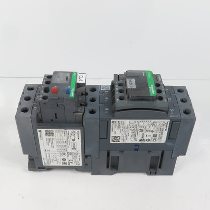 Schneider LC1D40AM7 600VAC Contactor 30HP 220V Coil W/ LR3D332 Overload 23-32A