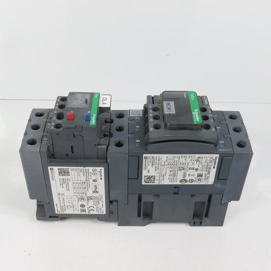 Schneider LC1D40AM7 600VAC Contactor 30HP 220V Coil W/ LR3D332 Overload 23-32A