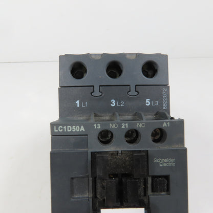 Schneider LC1D50AM7 600VAC Contactor 40HP 220V Coil