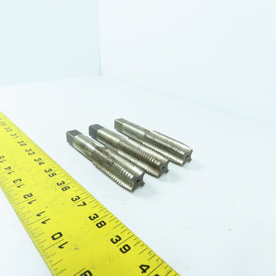UB 7/8"-9 4-Flute Taper Hand Tap 2-1/4" Thread Length 4-3/4" OAL Lot of 3