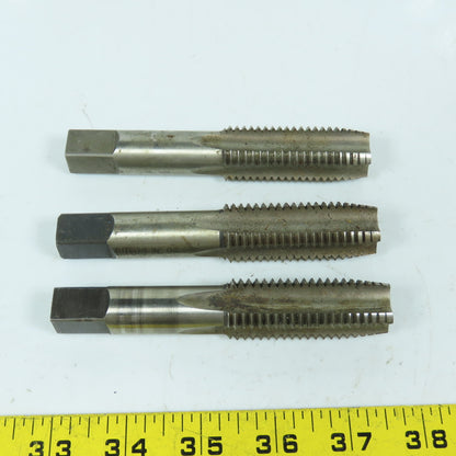 UB 7/8"-9 4-Flute Taper Hand Tap 2-1/4" Thread Length 4-3/4" OAL Lot of 3
