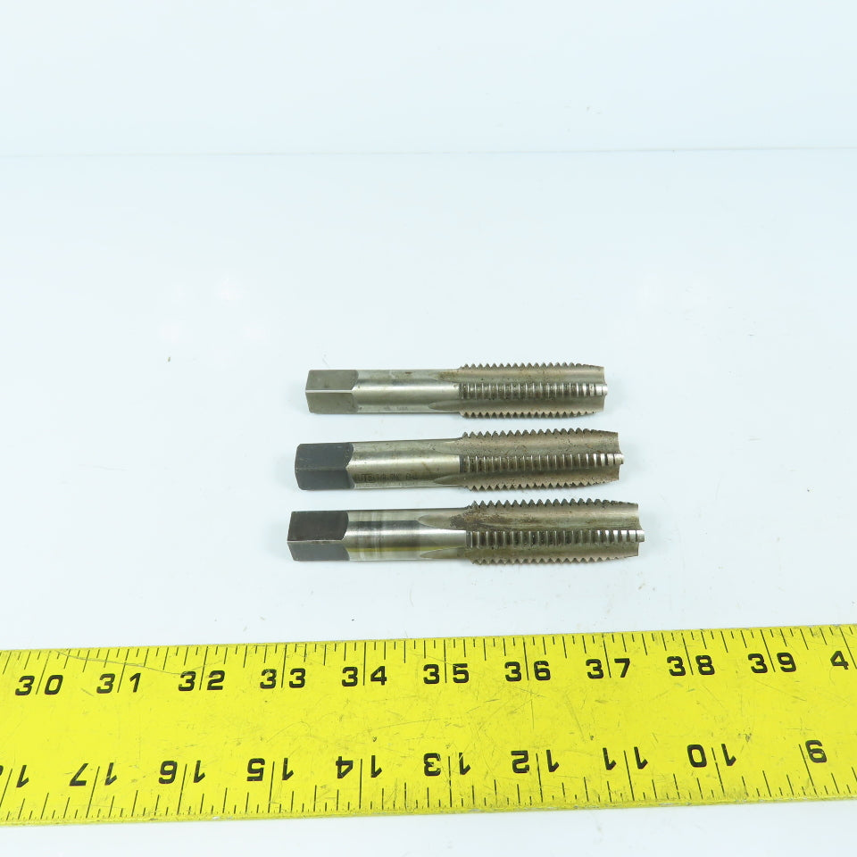UB 7/8"-9 4-Flute Taper Hand Tap 2-1/4" Thread Length 4-3/4" OAL Lot of 3