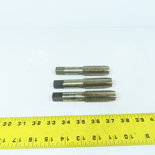 UB 7/8"-9 4-Flute Taper Hand Tap 2-1/4" Thread Length 4-3/4" OAL Lot of 3