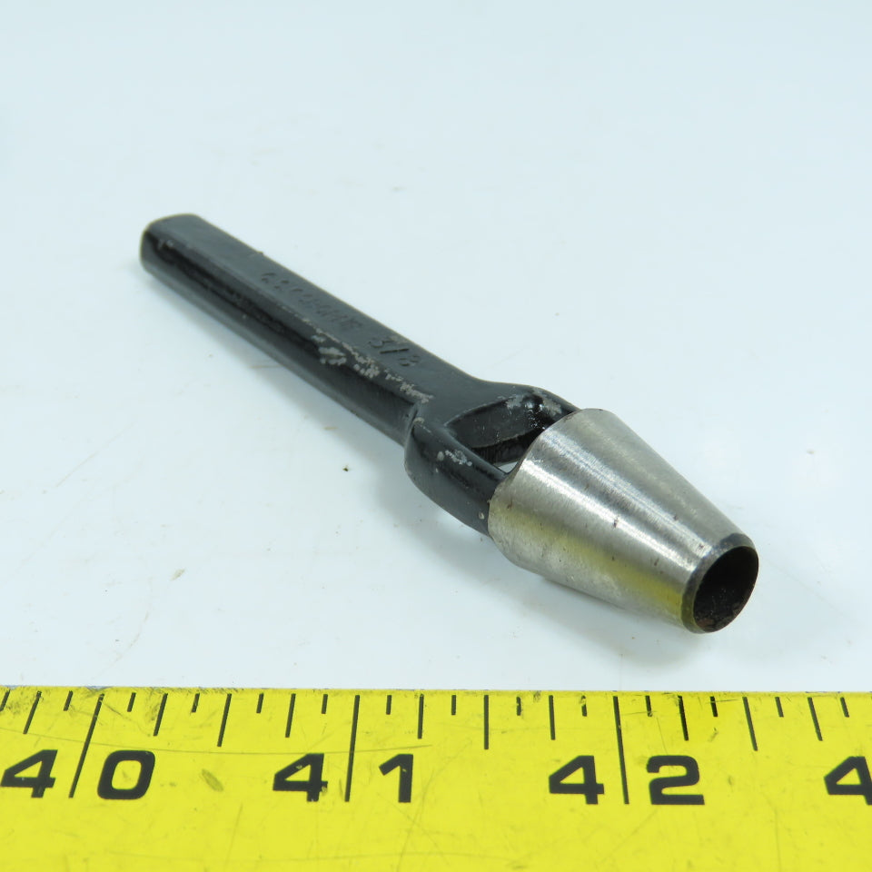 CS Osborne (1) 3/8" & (3) 3/4" Arch Leather Round Hole Punches Lot Of 4