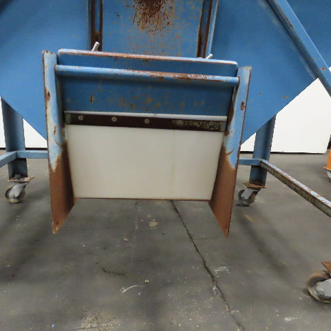 60" x 36" x 22" Deep Funnel Dry Bulk Material Feed Hopper On Castors Needs Work