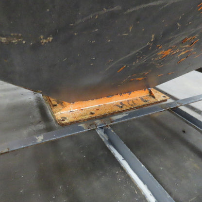 47" x 47" x 32"D Funnel Covered Rolling Bulk Dry Material Storage Feed Hopper