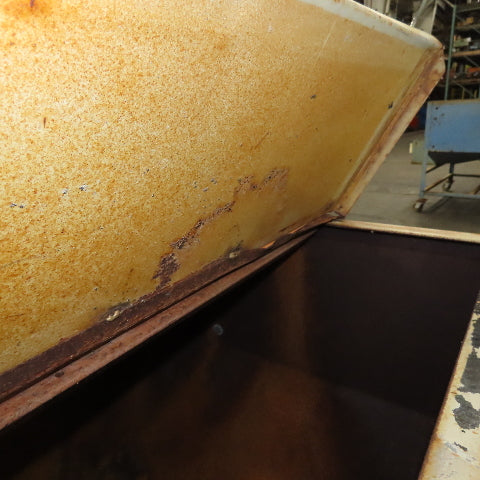 47" x 47" x 32"D Funnel Covered Rolling Bulk Dry Material Storage Feed Hopper