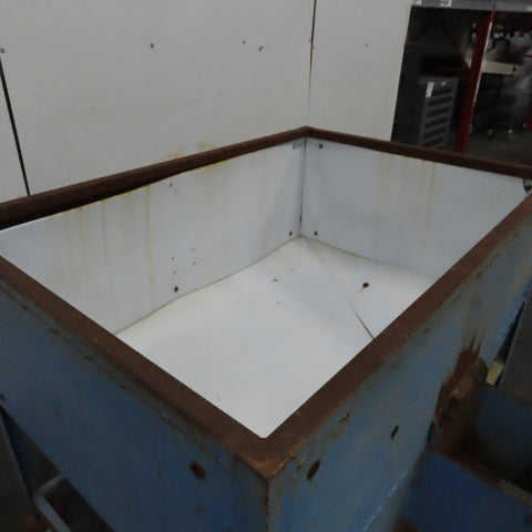 60" x 42" x 29" Deep Rolling Bulk Dry Material Storage Feed Hopper