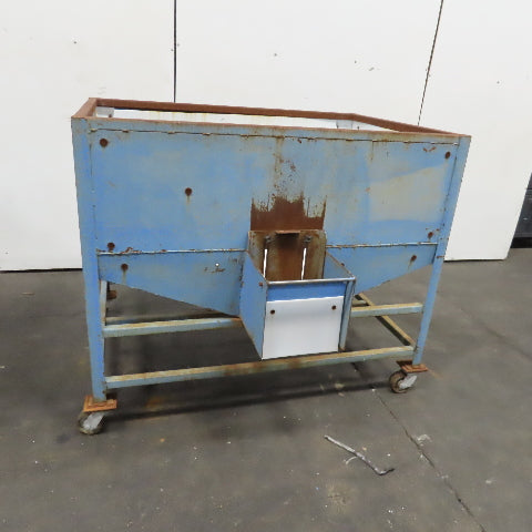 60" x 42" x 29" Deep Rolling Bulk Dry Material Storage Feed Hopper