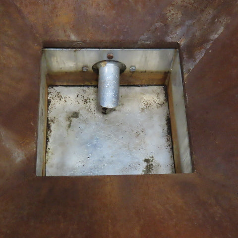 NBE 47" x 47" x 32" Deep Rolling Bulk Dry Material Storage Feed Hopper
