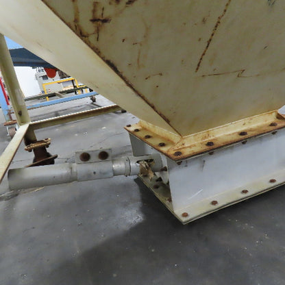 NBE 47" x 47" x 32" Deep Rolling Bulk Dry Material Storage Feed Hopper