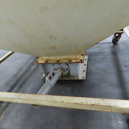 NBE 47" x 47" x 32" Deep Rolling Bulk Dry Material Storage Feed Hopper