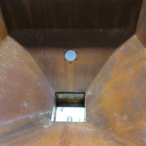 NBE 47" x 47" x 32" Deep Rolling Bulk Dry Material Storage Feed Hopper