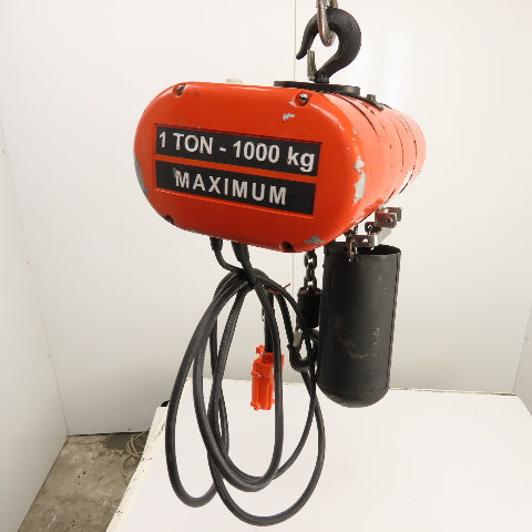 CM Lodestar Model L 1 Ton 2000 LB Electric Chain Hoist 15' Lift 16FPM 230/460V