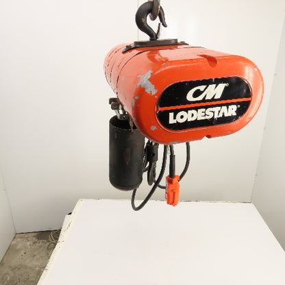 CM Lodestar Model L 1 Ton 2000 LB Electric Chain Hoist 15' Lift 16FPM 230/460V