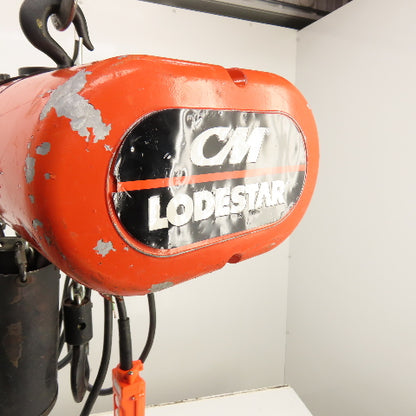 CM Lodestar Model L 1 Ton 2000 LB Electric Chain Hoist 15' Lift 16FPM 230/460V