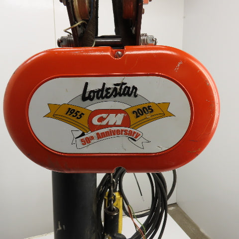 CM Lodestar Model L 1 Ton Electric Chain Hoist 15' Lift 16FPM 230/460V W/Trolley