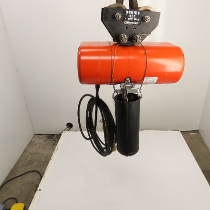 CM Lodestar Model L 1 Ton Electric Chain Hoist 15' Lift 16FPM 230/460V W/Trolley