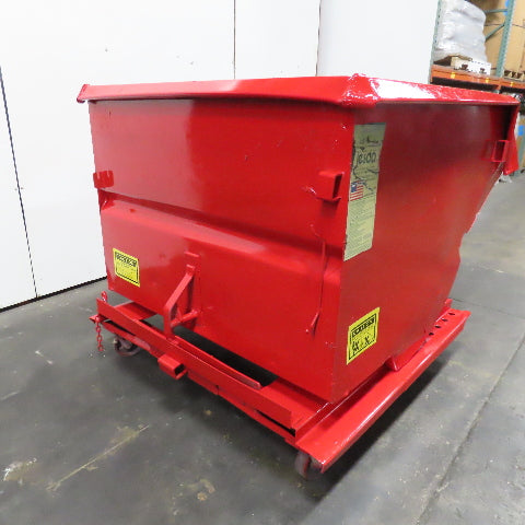 Jesco 211751 2 Cu/Yd 2000# Self Dumping Trash Scrap Recycling Hopper On Casters