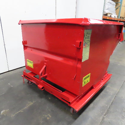 Jesco 211751 2 Cu/Yd 2000# Self Dumping Trash Scrap Recycling Hopper On Casters