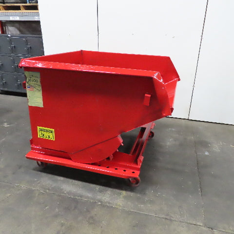 Jesco 211751 2 Cu/Yd 2000# Self Dumping Trash Scrap Recycling Hopper On Casters