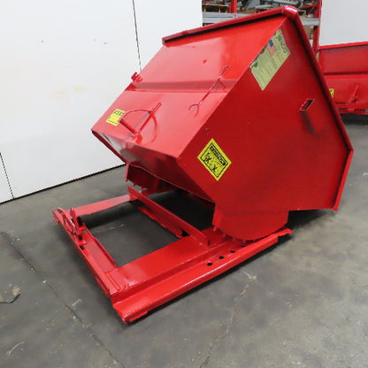 Jesco 2 Cu/Yd Self Dumping Trash Scrap Recycling Hopper On Casters