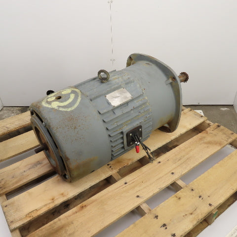 General Electric 15/7.5HP Dual Speed Electric Motor 440V 3PH 1800/900RPM 286 Fr