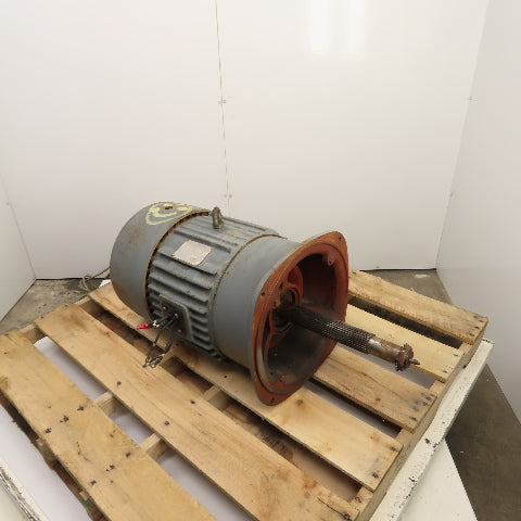 General Electric 15/7.5HP Dual Speed Electric Motor 440V 3PH 1800/900RPM 286 Fr