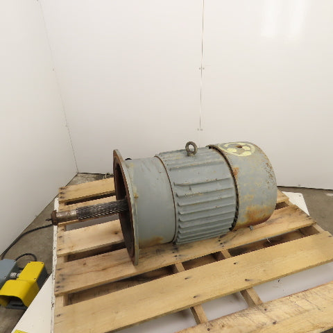 General Electric 15/7.5HP Dual Speed Electric Motor 440V 3PH 1800/900RPM 286 Fr