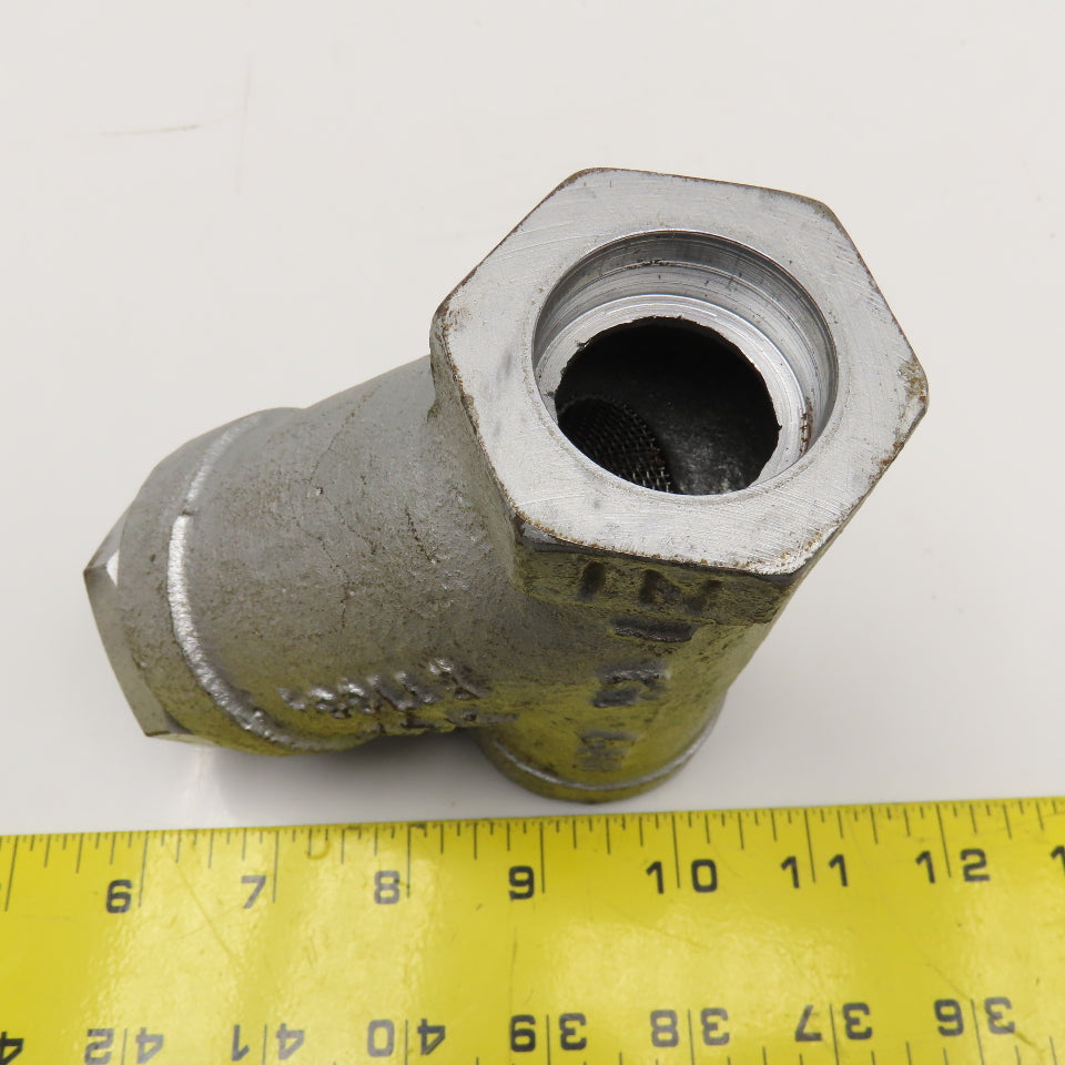1" Socket Weld Y Strainer R-C&P Cl 800 1/2" NPT