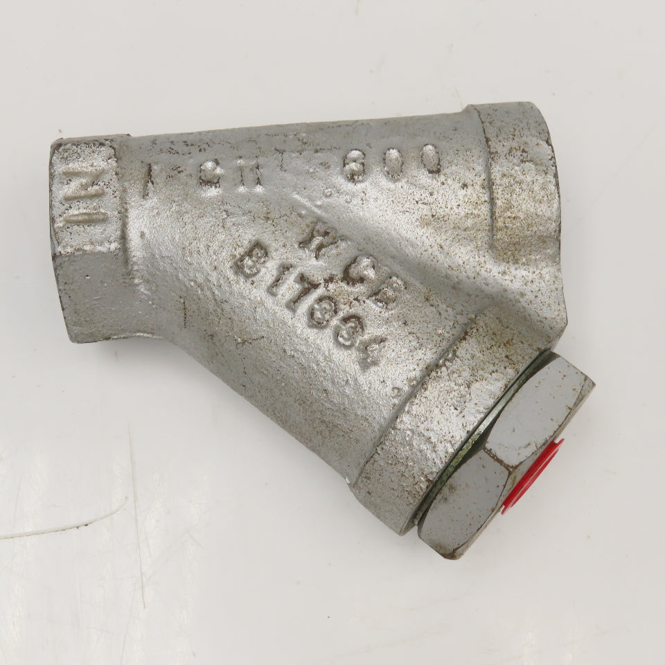 1" Socket Weld Y Strainer R-C&P Cl 800 1/2" NPT