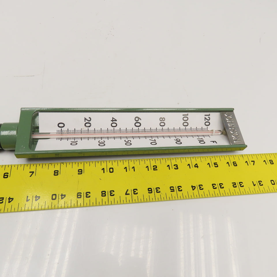 Johnson 0-120°F Glass Thermometer 9" Long Tilt Base 4" Probe