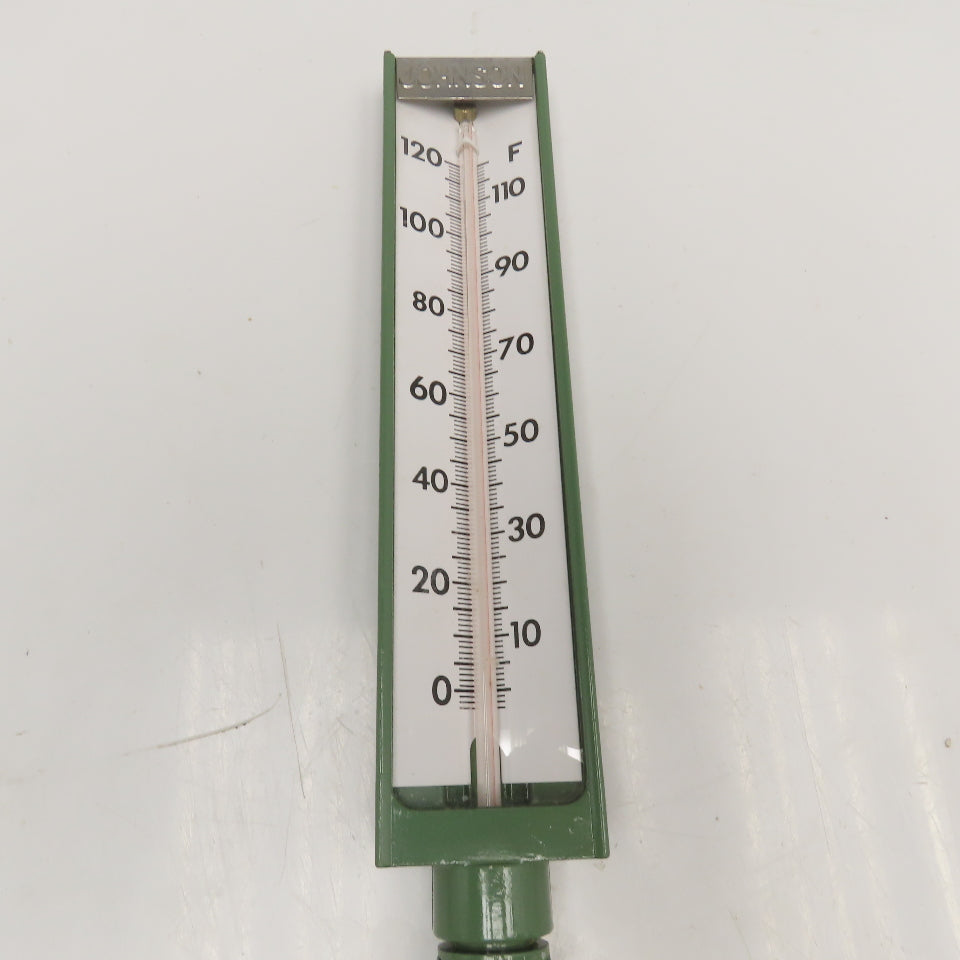 Johnson 0-120°F Glass Thermometer 9" Long Tilt Base 4" Probe