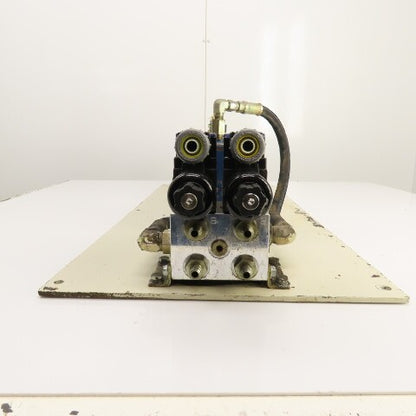 Plate Mounted 2HP 1.4 Gallon Hydraulic Power Unit 230/460V 2 Valves & Manifold