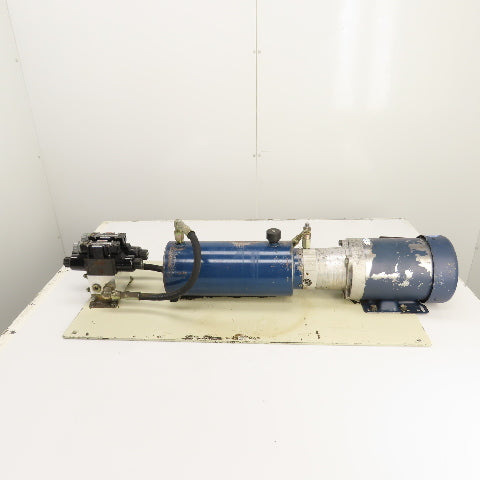 Plate Mounted 2HP 1.4 Gallon Hydraulic Power Unit 230/460V 2 Valves & Manifold