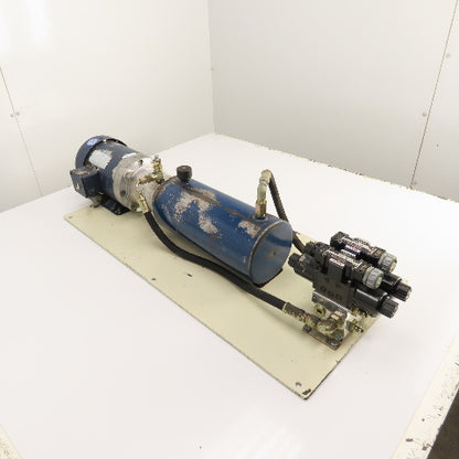 Plate Mounted 2HP 1.4 Gallon Hydraulic Power Unit 230/460V 2 Valves & Manifold