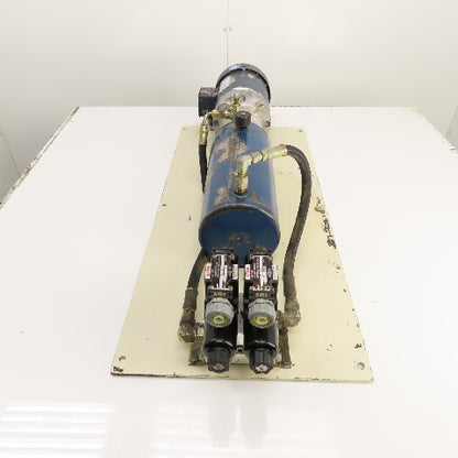 Plate Mounted 2HP 1.4 Gallon Hydraulic Power Unit 230/460V 2 Valves & Manifold