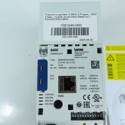 Lenze E84AVSCE5514SX0 0.55kW Frequency Inverter Drive 3PH 400/500V 1.8A NEW