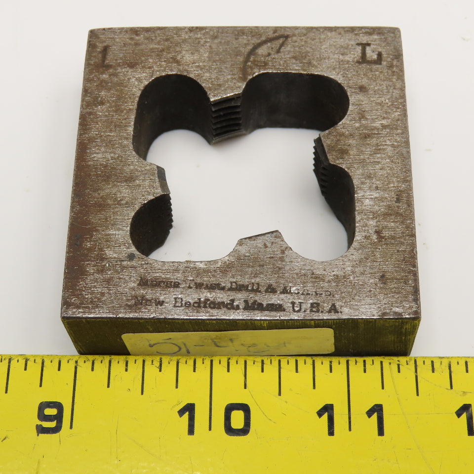 Morse 1"-12 Square Threading Die LEFT Hand USA 2-1/2"