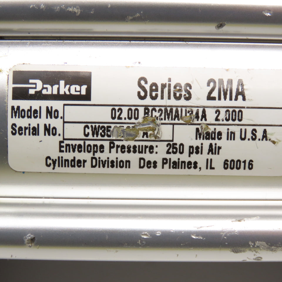 Parker BC2MAU34A 2" Bore 2" Stroke Double Acting Air Cylinder